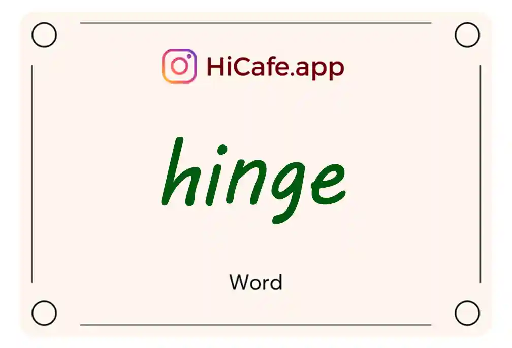 Meaning and usage of hinge word