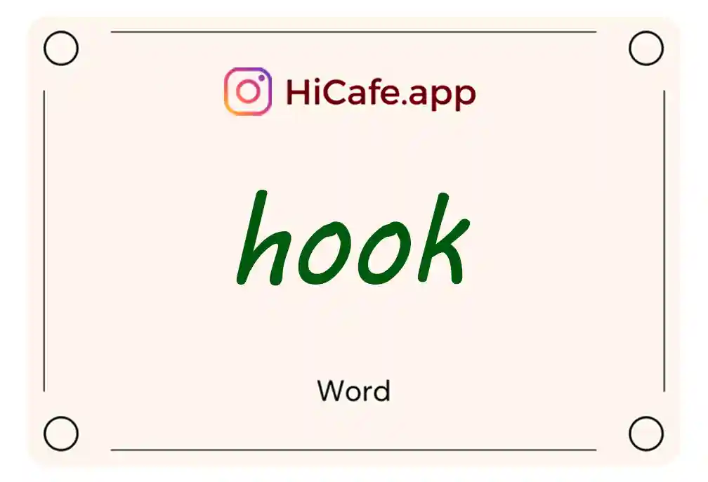 Meaning and usage of hook word