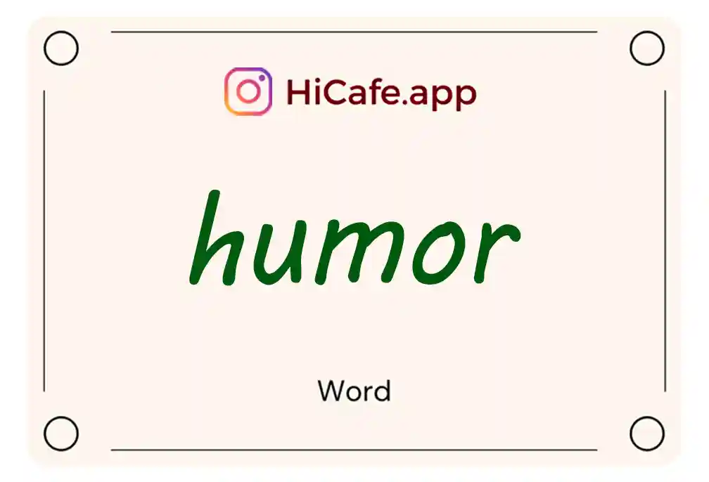 Meaning and usage of humor word