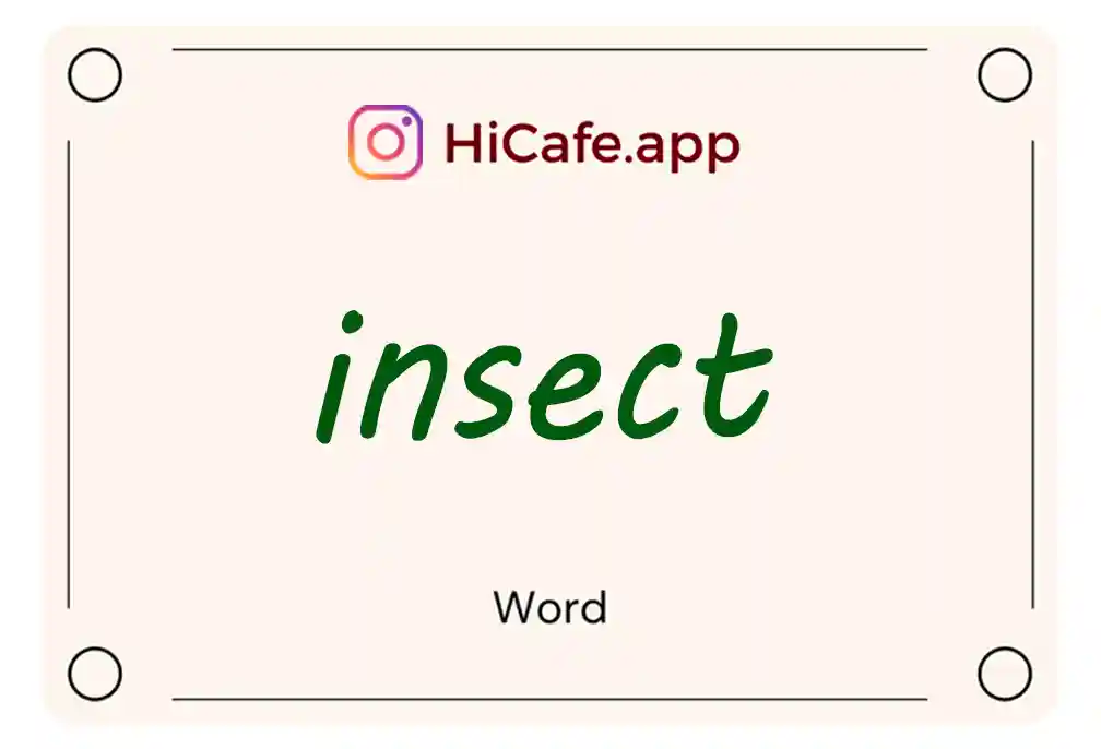 Meaning and usage of insect word