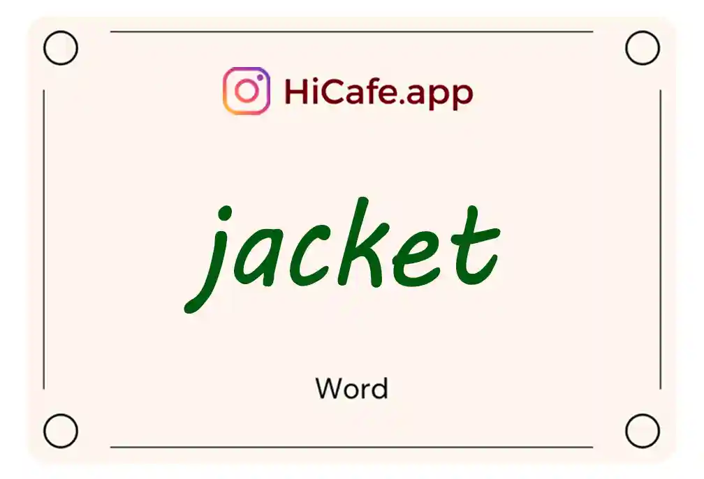 Meaning and usage of jacket word