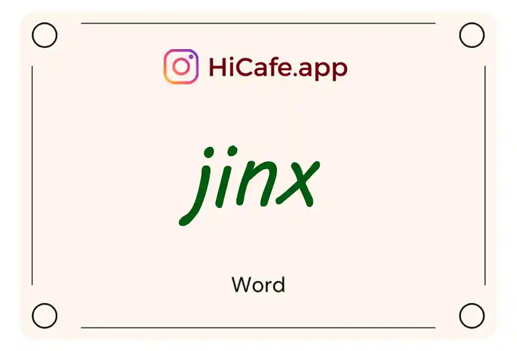 Meaning and usage of jinx word