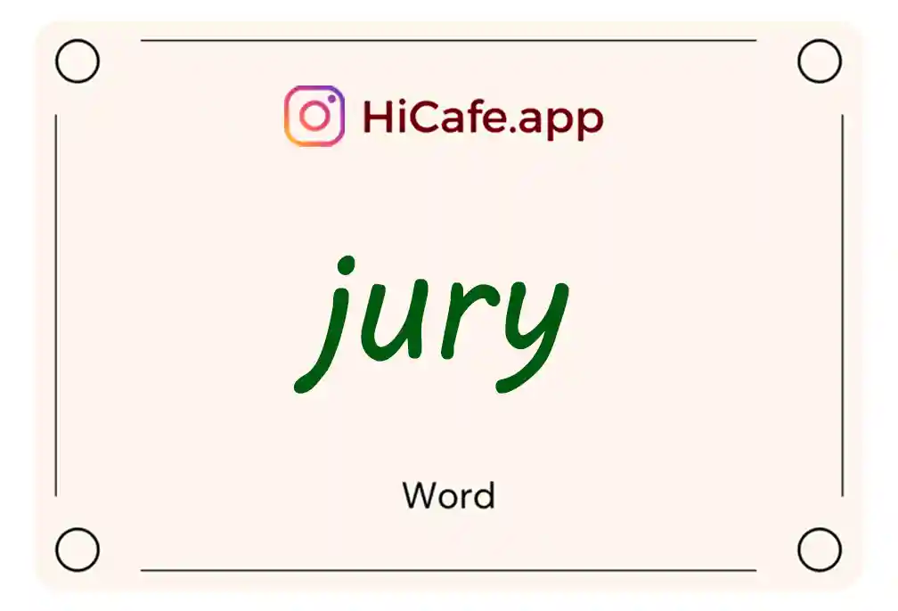 Meaning and usage of jury word