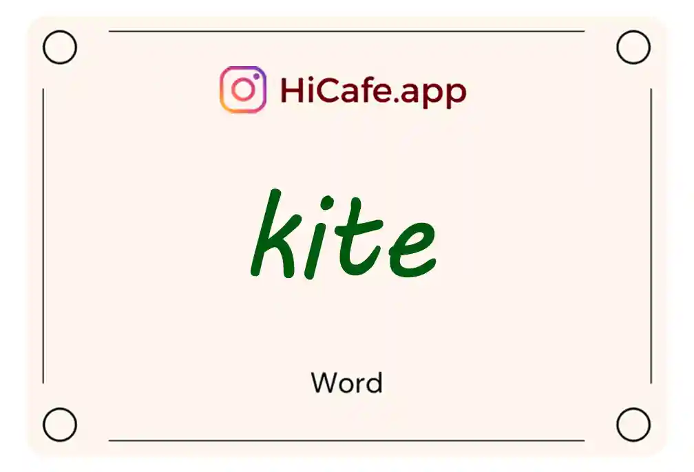 Meaning and usage of kite word