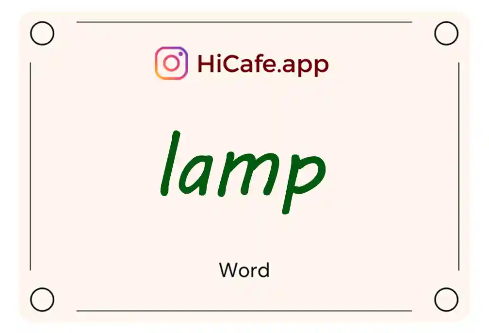 Meaning and usage of lamp word