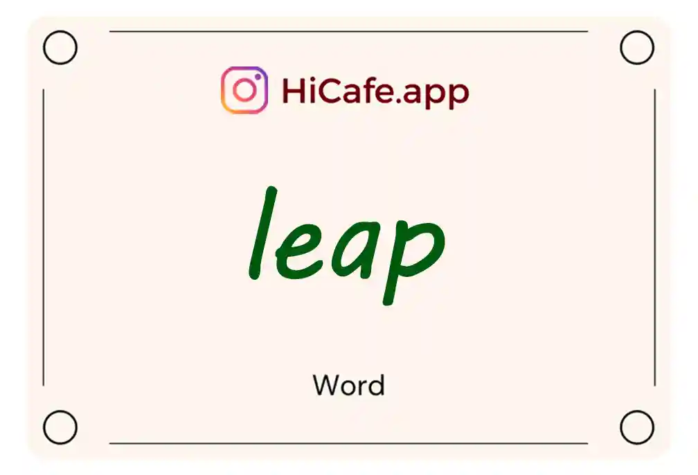 Meaning and usage of leap word