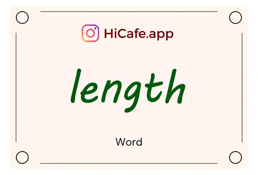 Meaning and usage of length word