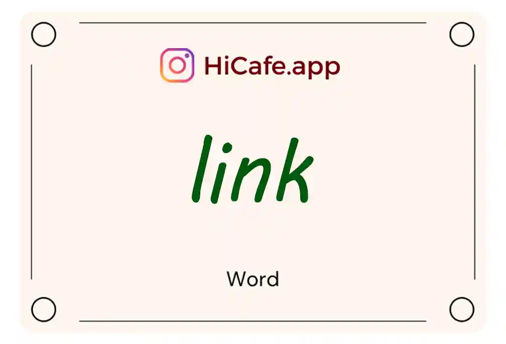 Meaning and usage of link word