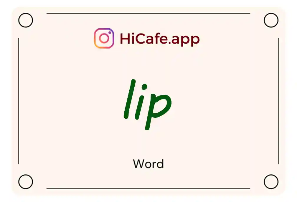 Meaning and usage of lip word