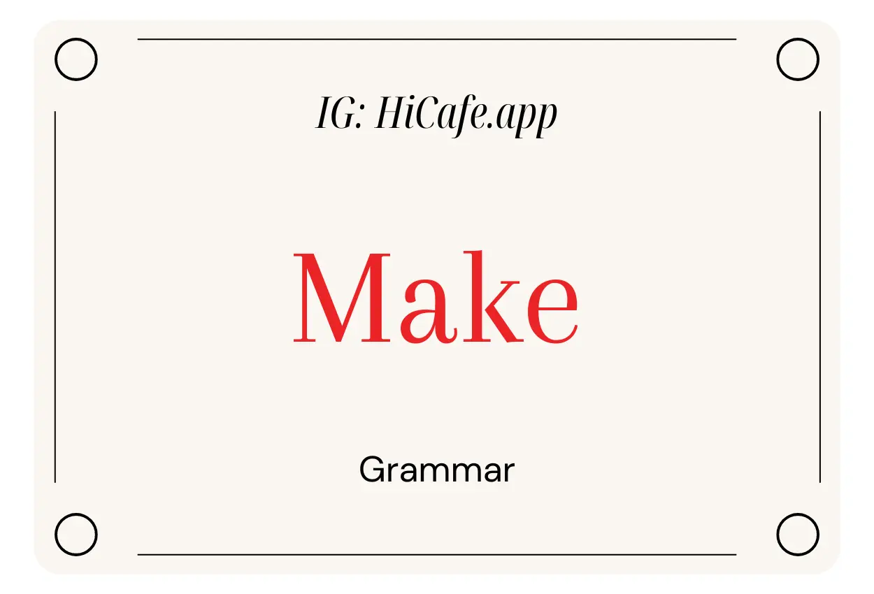 English Grammar Make