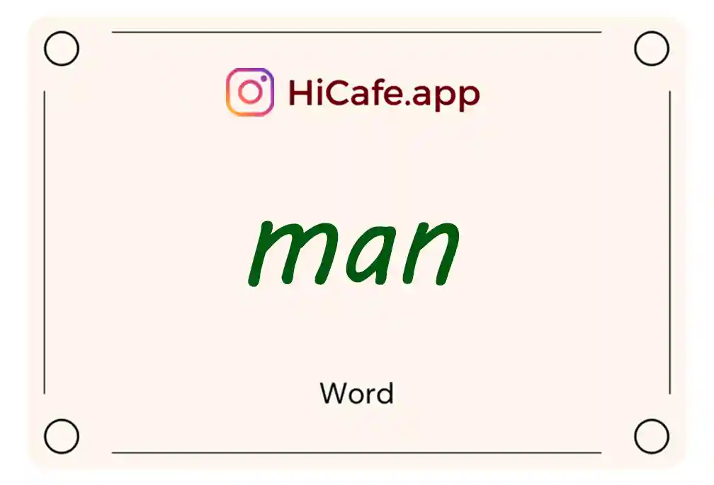 Meaning and usage of man word