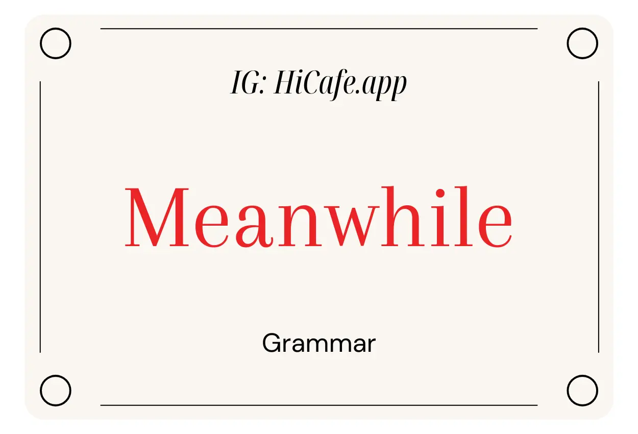 meanwhile grammar