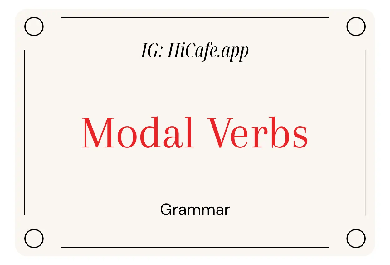 English Grammar Modal Verbs
