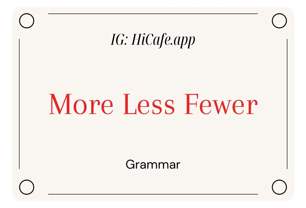 English Grammar more, less, fewer