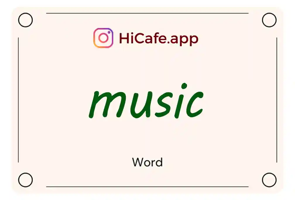 Meaning and usage of music word