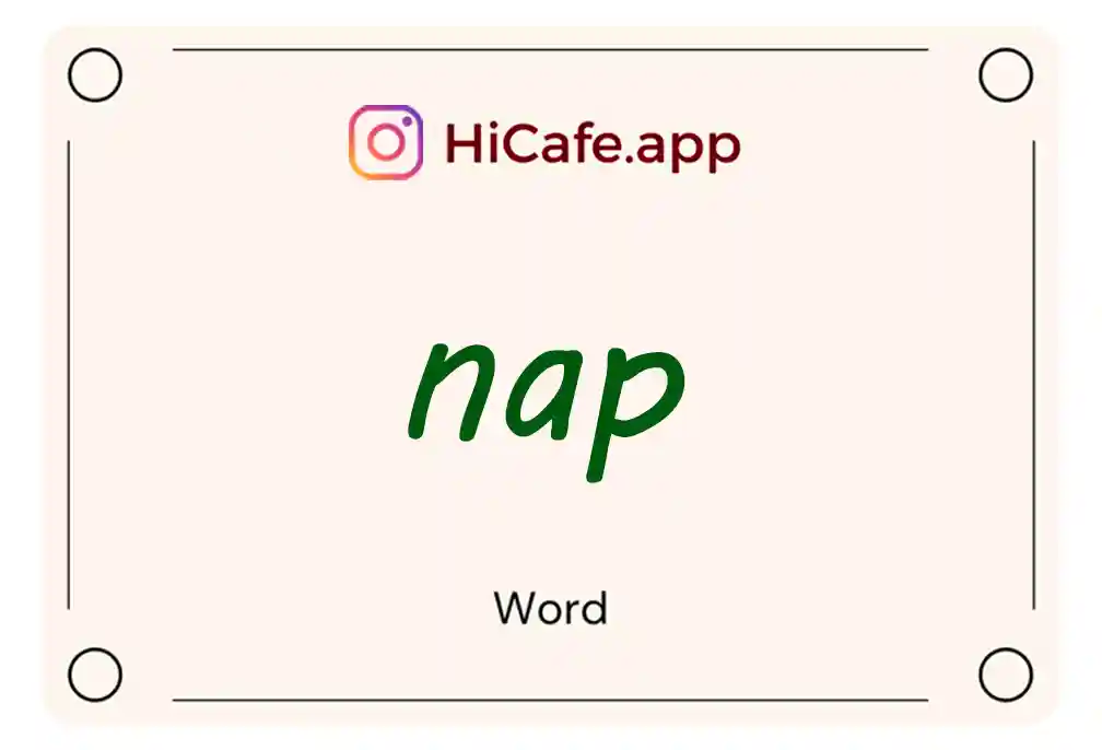 Meaning and usage of nap word