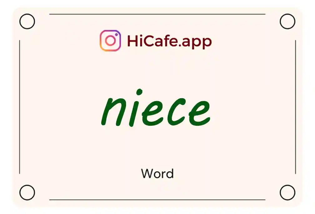 Meaning and usage of niece word