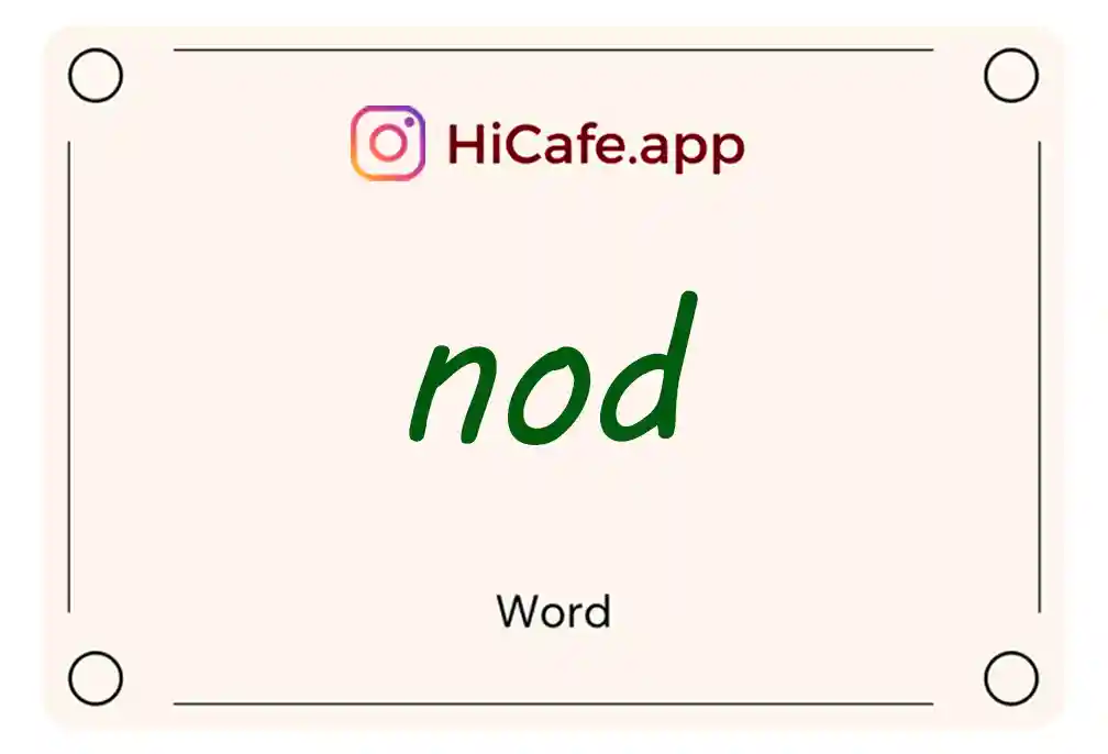 Meaning and usage of nod word