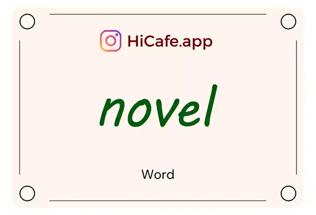 Meaning and usage of novel word