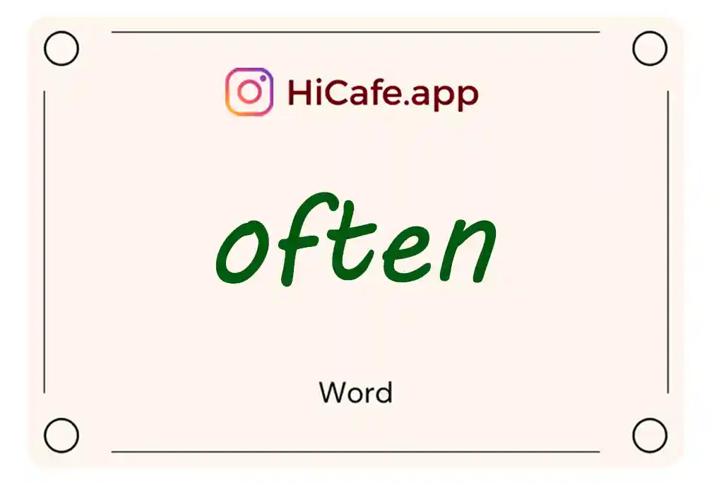 Meaning and usage of often word