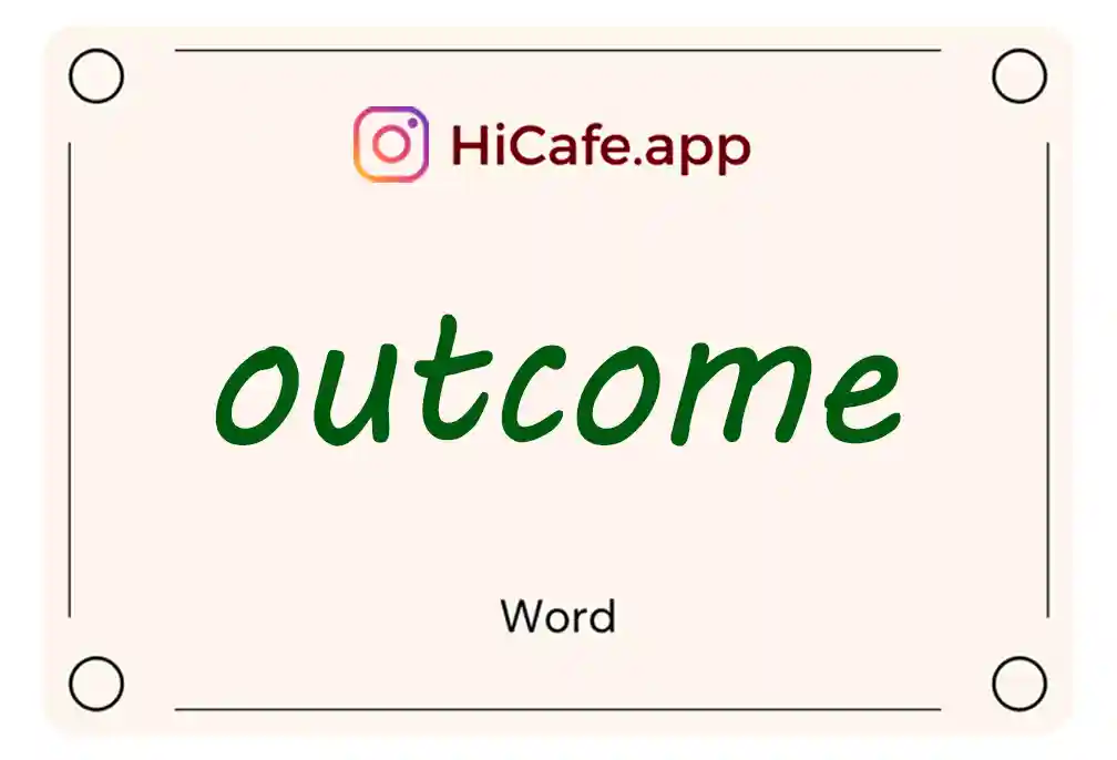 Meaning and usage of outcome word