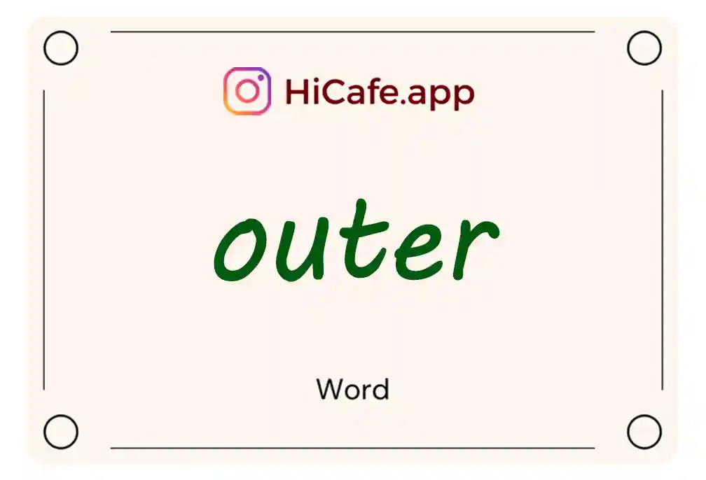 Meaning and usage of outer word