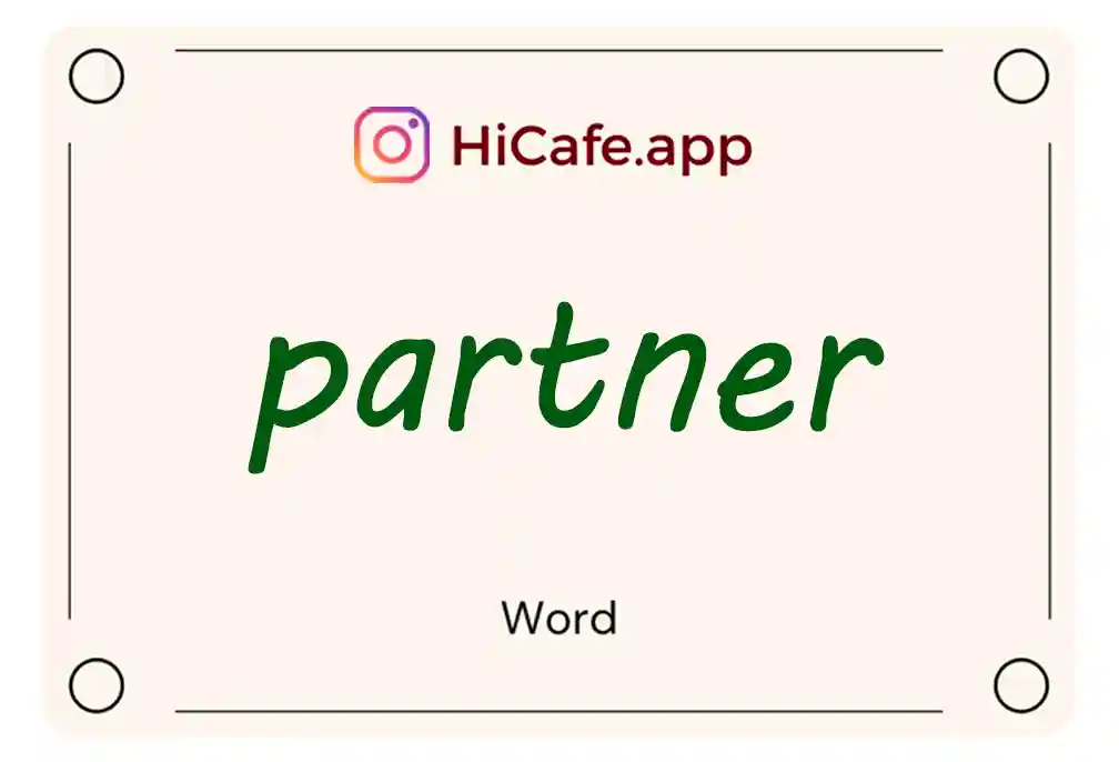 Meaning and usage of partner word