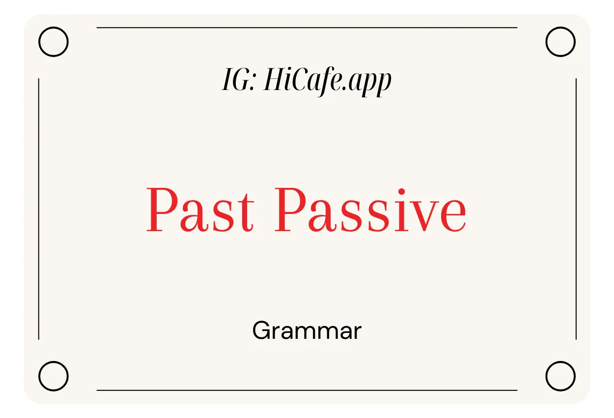 past passive tense grammar