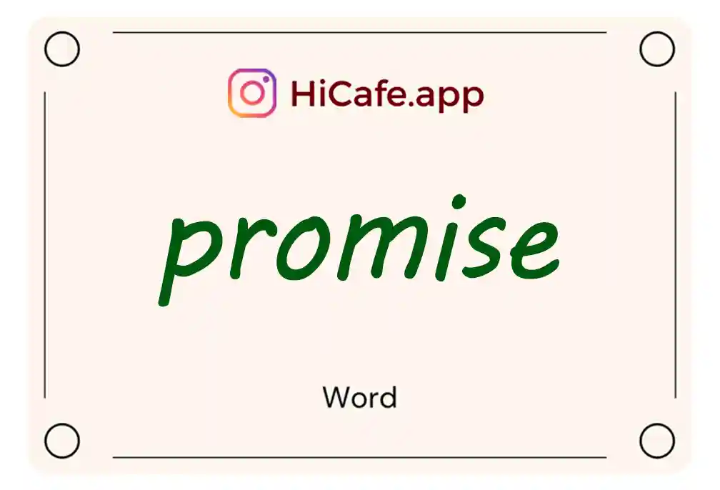 Meaning and usage of promise word