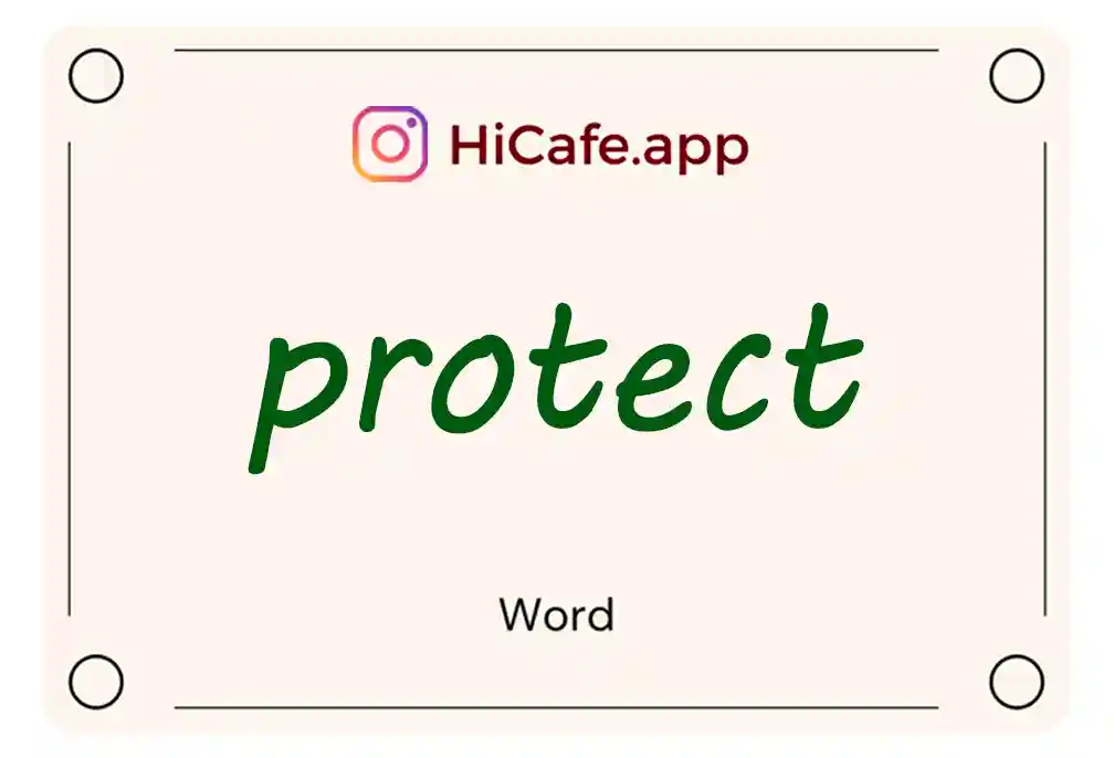 Meaning and usage of protect word