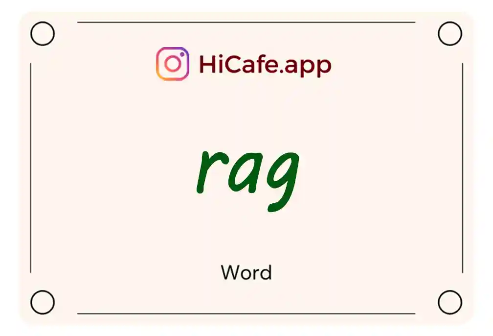 Meaning and usage of rag word