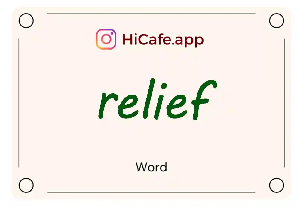 Meaning and usage of relief word