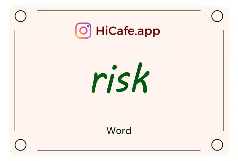 Meaning and usage of risk word