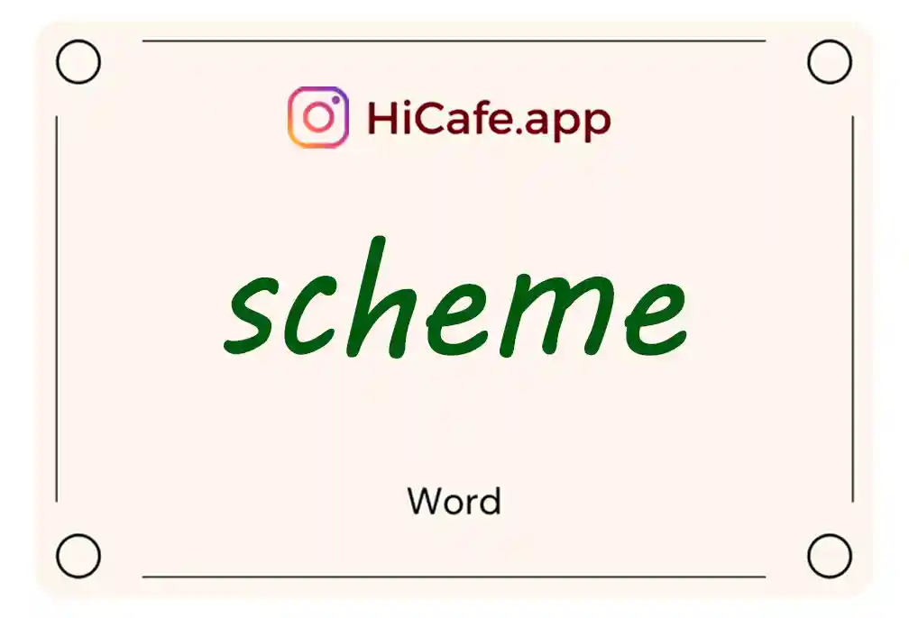 Meaning and usage of scheme word