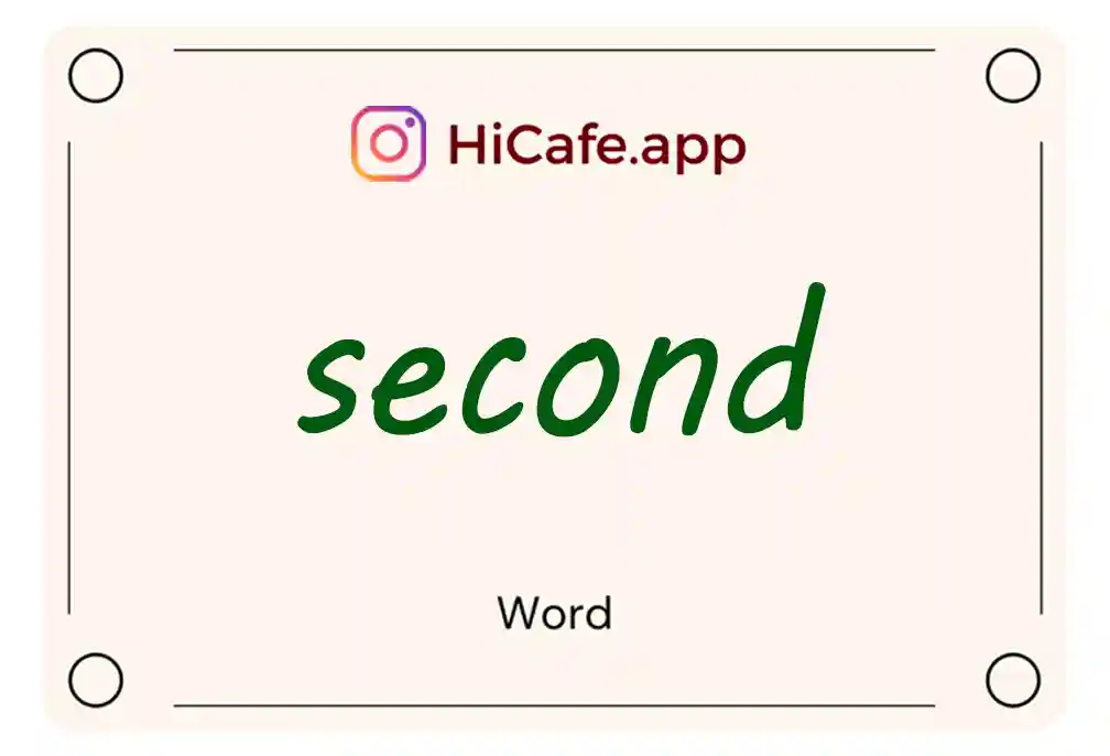 Meaning and usage of second word