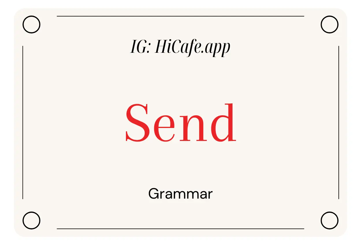 English Grammar Send