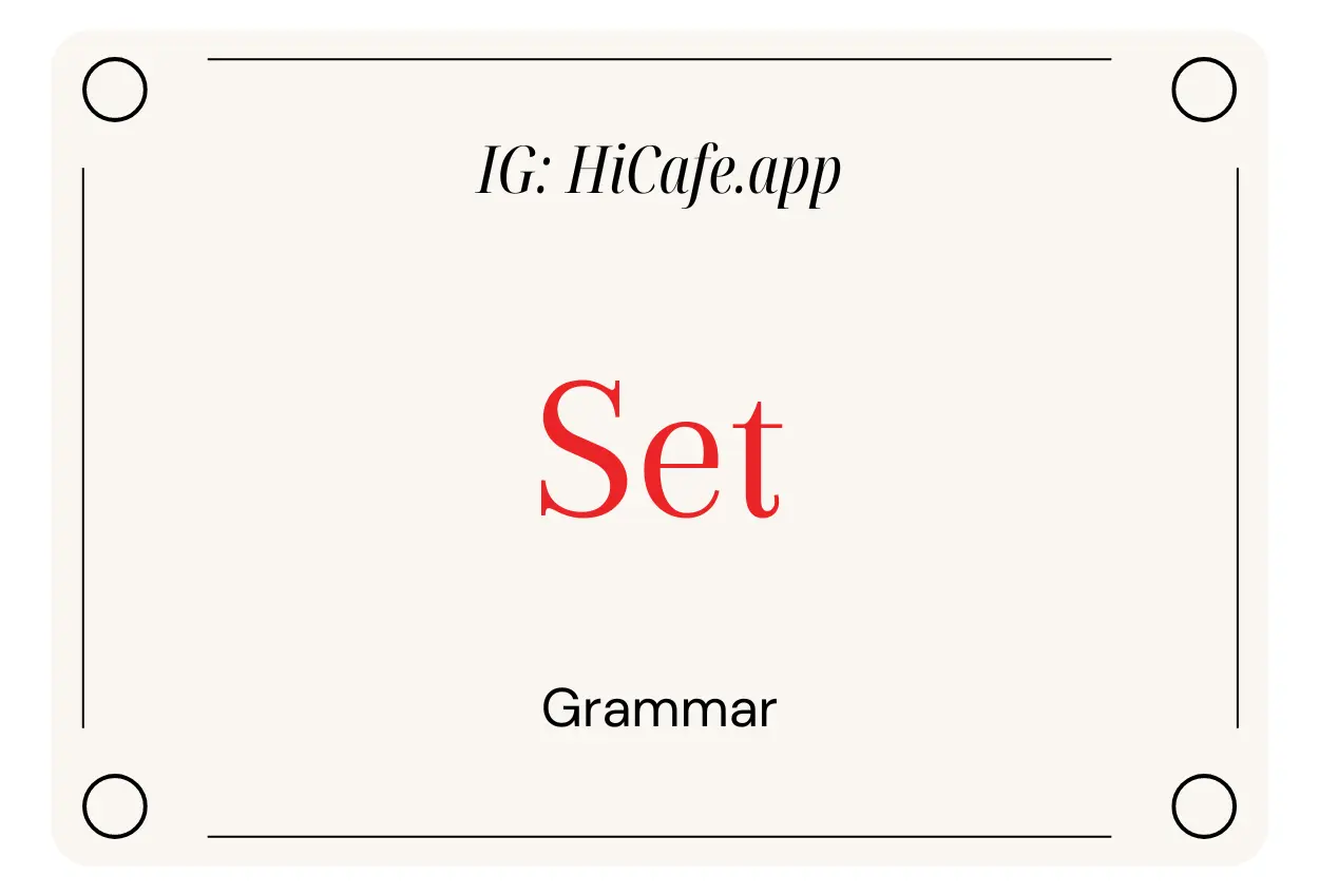 English Grammar Set