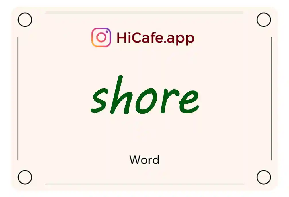 Meaning and usage of shore word