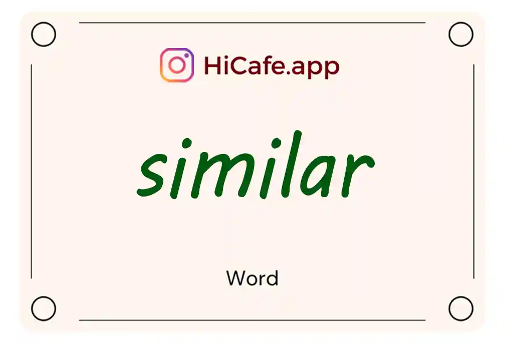 Meaning and usage of similar word