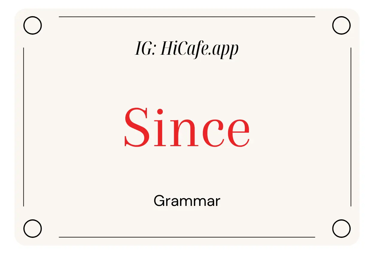 since grammar