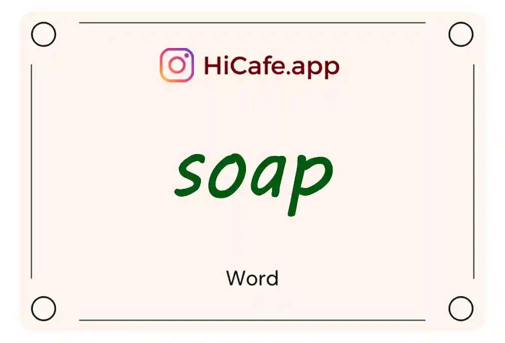 Meaning and usage of soap word