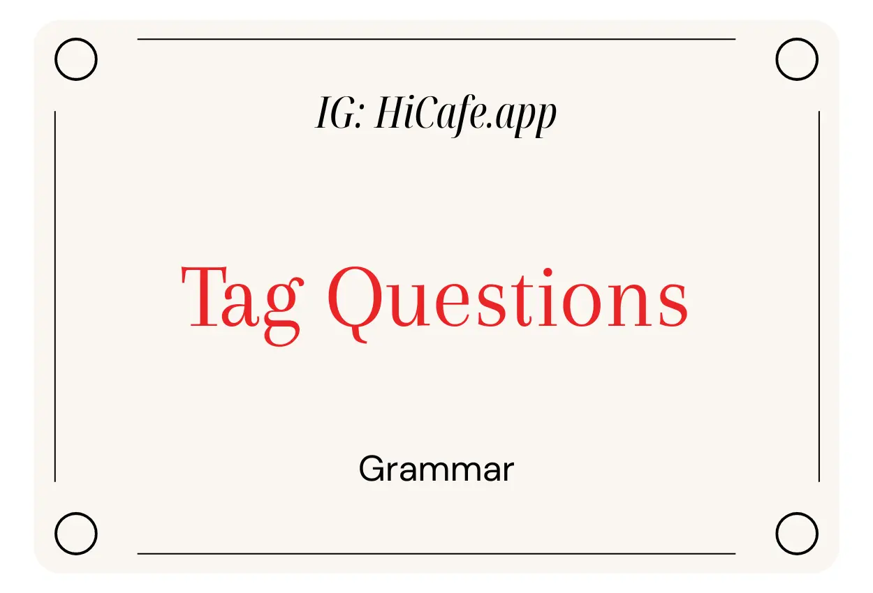 tag questions grammar