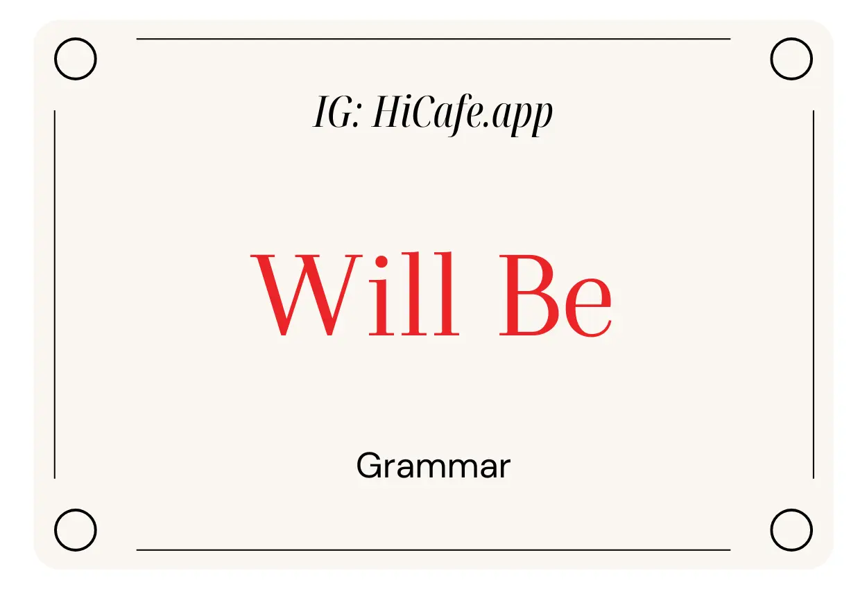 English Grammar Will Be