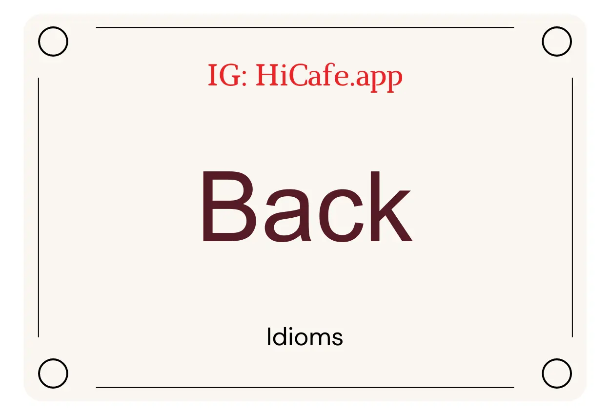 Idiom on Back