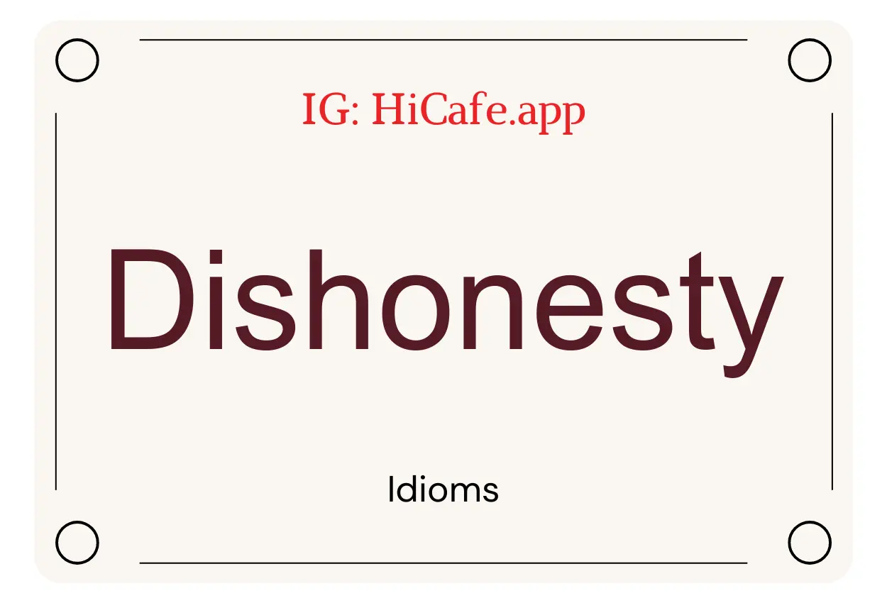 Idioms on Dishonesty