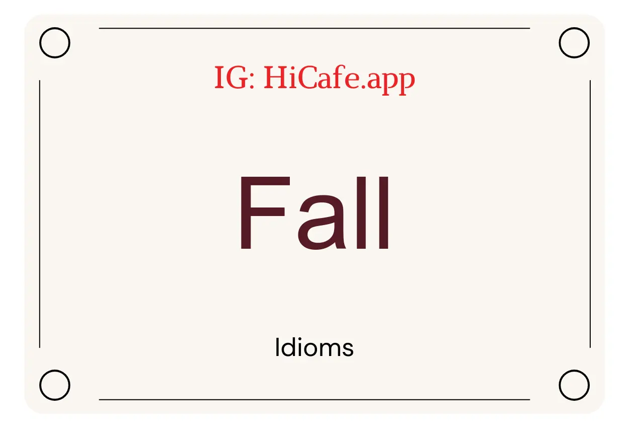 idioms on Fall