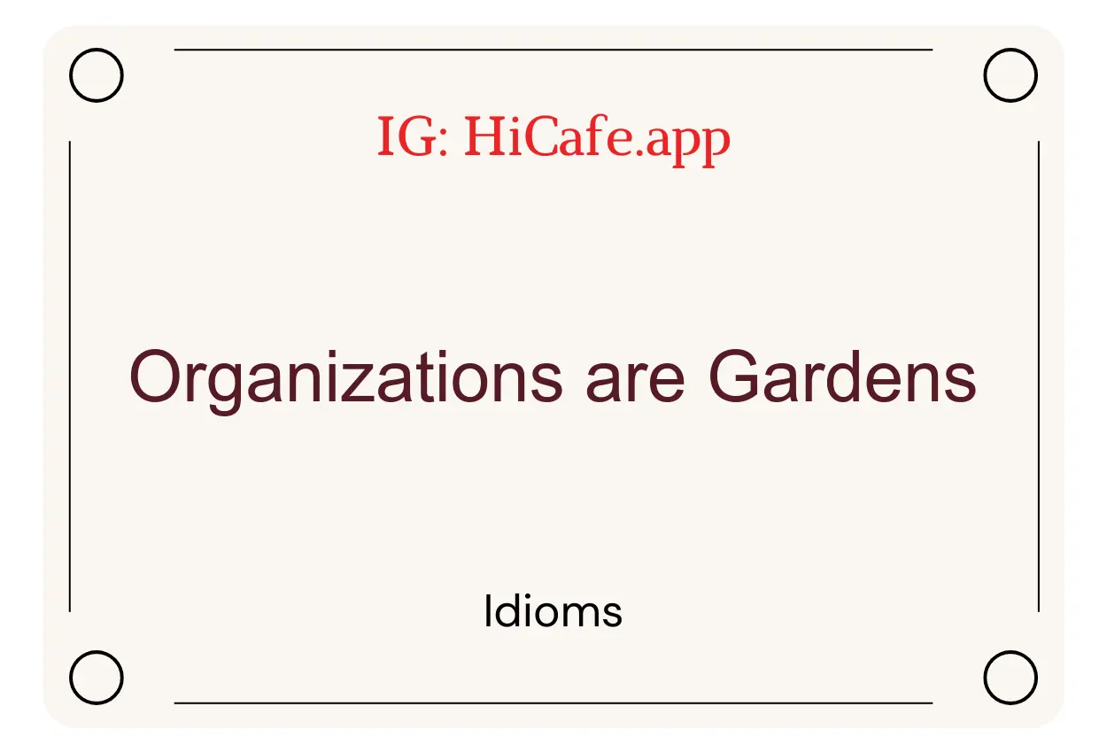 english idioms about organization