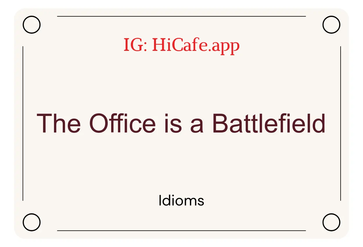 Idioms on The Office is a Battlefield