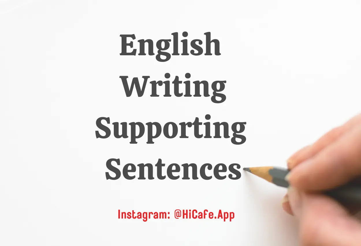 paragraph writing supporting sentences