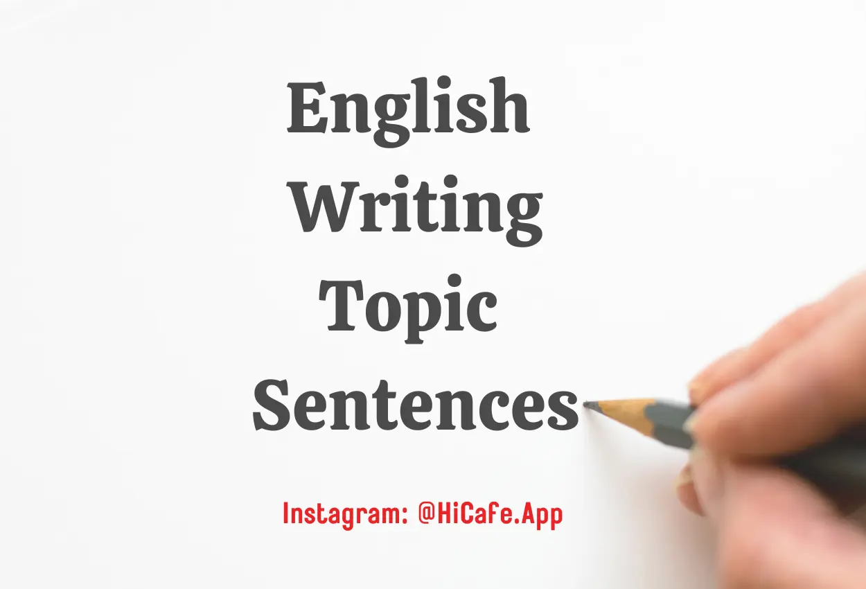 writing topic sentence for a paragraph